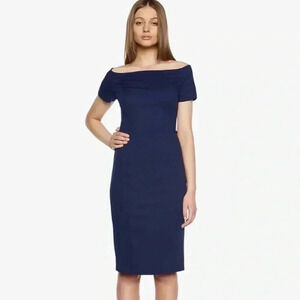 NWT Bardot Navy Off Shoulder Dress Size XS